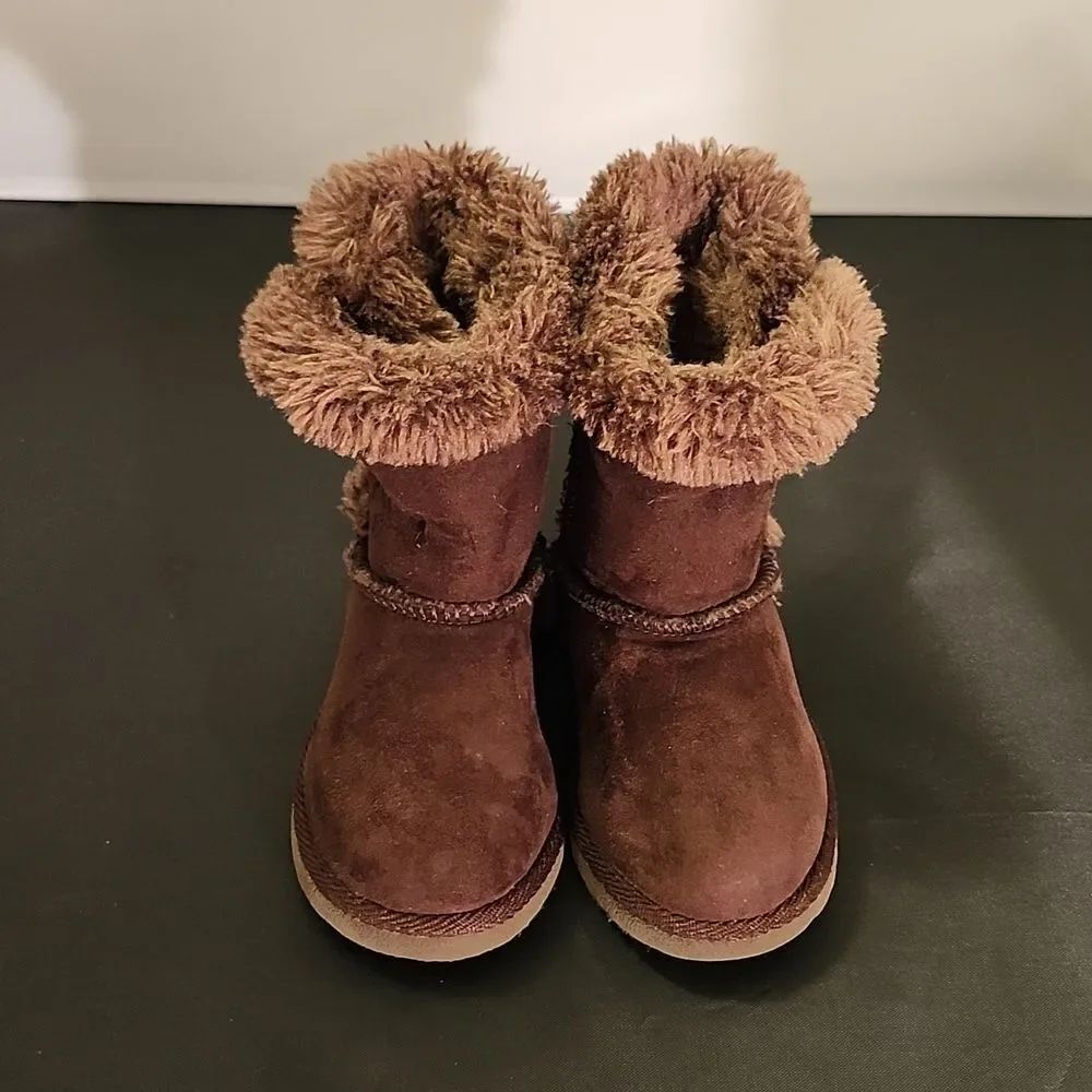 GIRL TODDLER FAUX FUR ROUND-TOE BOOTIE